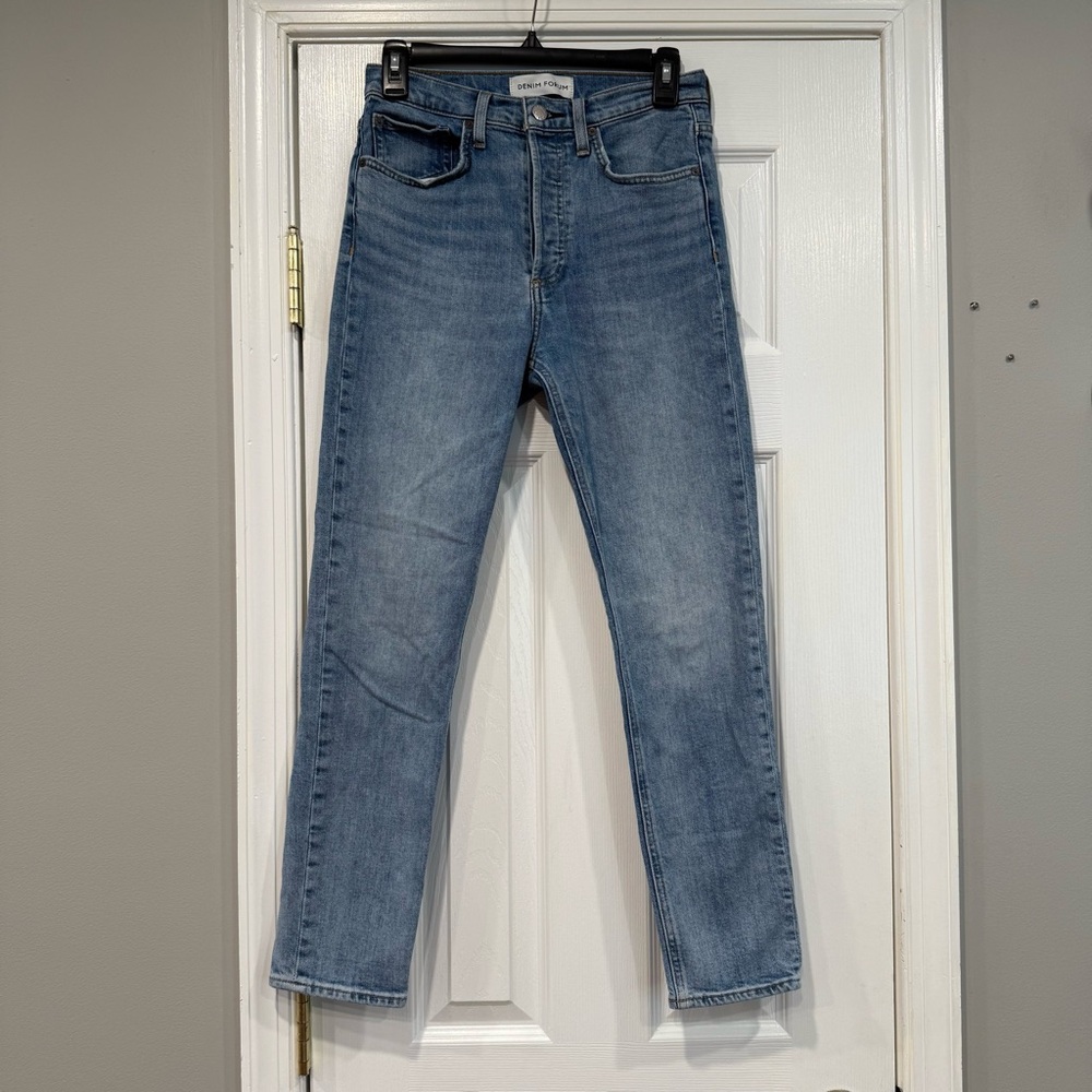 Aritzia Denim Forum The Yoko High Rise Slim Jeans Medium Wash Blue Women Size 27